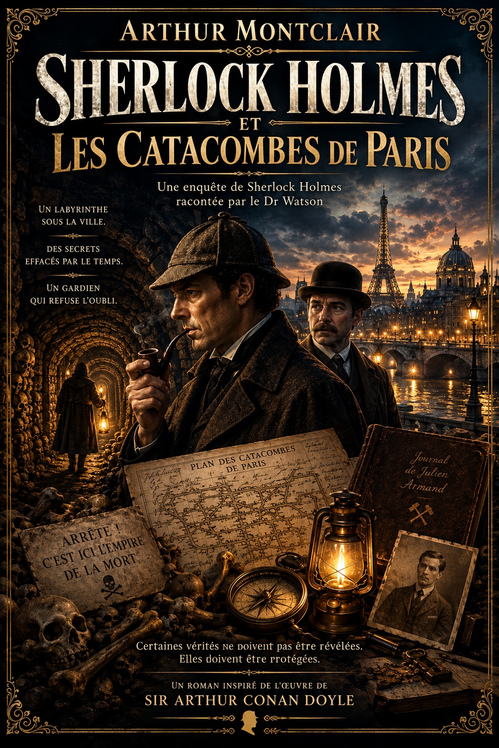 Couverture du livre Sherlock Holmes et les Catacombes de Paris, par Arthur Montclair