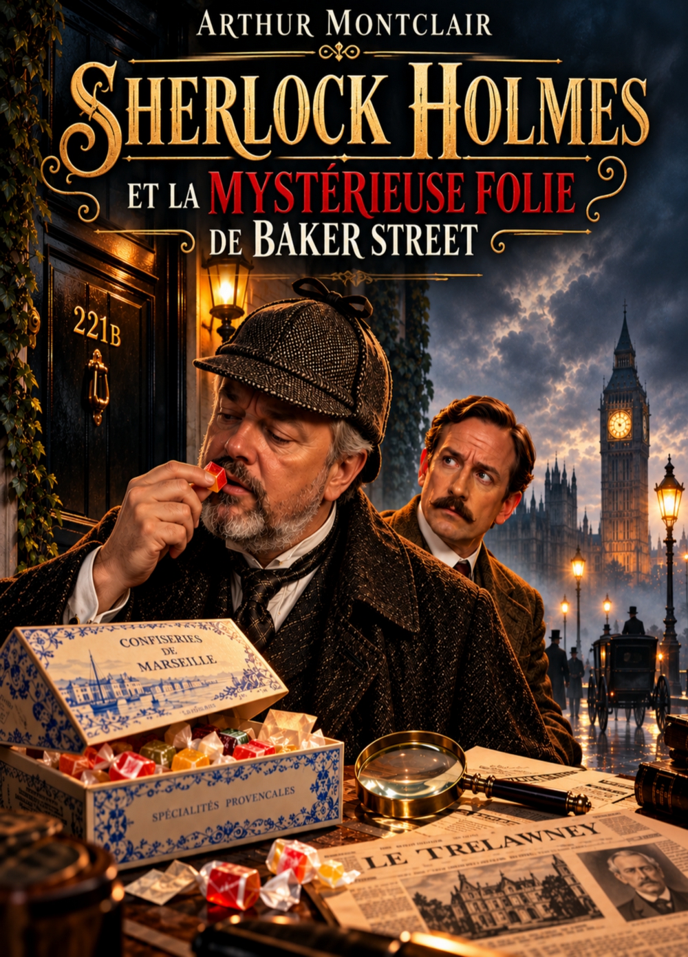 Couverture du livre Sherlock Holmes – La Mystérieuse Folie de Baker Street, par Arthur Montclair